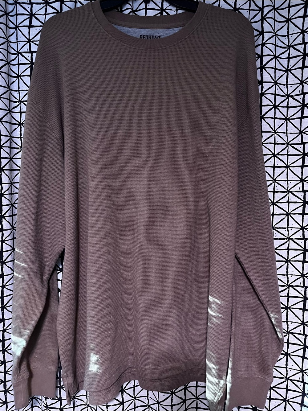 RedHead Men’s Crewneck Waffle Knit Sweater — Brown